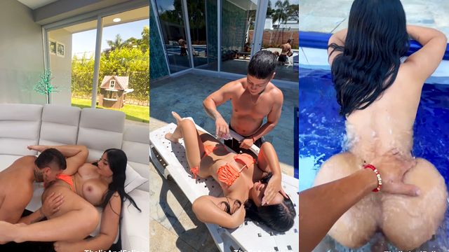 Culiandome A Una Colombiana Caliente Con Tetas Grandes En La Piscina