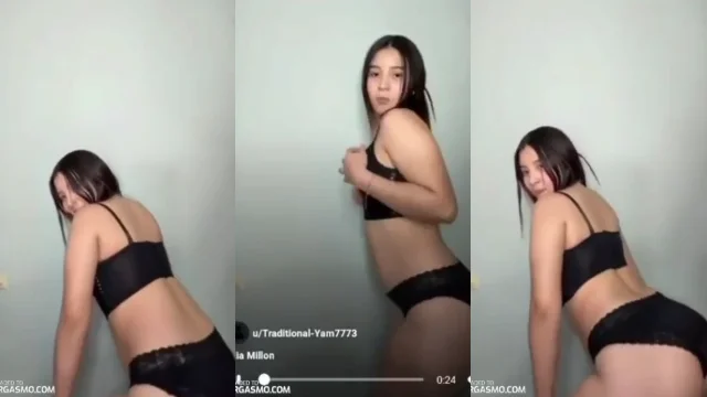 Honduran Mia Millon dancing in lingerie